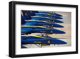 Squadron of F/A-18 Hornet fighters-null-Framed Art Print