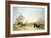Squadron of Frigates and Fishing Vessels in a Choppy Sea Off Holy Island-John Wilson Carmichael-Framed Giclee Print
