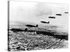 Squadron of German Heinkel He 111 Bombers Flying over Occupied Paris, July 1940-null-Stretched Canvas