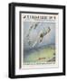 Squadron of Italian Fighters Perform Acrobatics Over le Bourget Airfield Near Paris-Vittorio Pisani-Framed Art Print