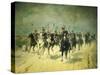 Squadron of Royal Piedmont Cavalry Regiment-Antonio Mancini-Stretched Canvas