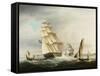 Squadron of the Blue off Portsmouth-Thomas Buttersworth-Framed Stretched Canvas