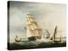 Squadron of the Blue off Portsmouth-Thomas Buttersworth-Stretched Canvas