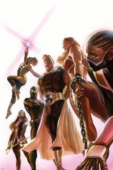 Squadron Supreme #1 Cover with Blur, Doctor Spectrum, Nighthawk, Warrior Woman, Hyperion, Thundra-Alex Ross-Lamina Framed Poster