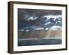 Squall near lonely ship,  pastel-Margo Starkey-Framed Giclee Print