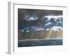 Squall near lonely ship,  pastel-Margo Starkey-Framed Giclee Print