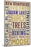 Squam Lake, New Hampshire-Lantern Press-Mounted Art Print