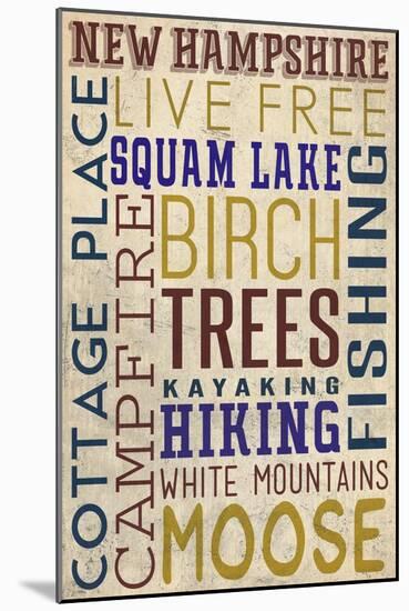 Squam Lake, New Hampshire-Lantern Press-Mounted Art Print