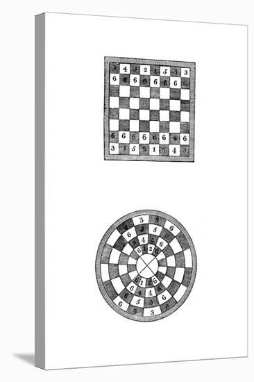 Square and Circular Chessboards, 14th Century-null-Stretched Canvas