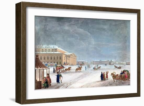 Square and the Grand Theatre at St Petersburg, 1817-John Clark-Framed Giclee Print