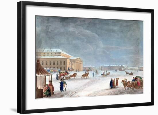 Square and the Grand Theatre at St Petersburg, 1817-John Clark-Framed Giclee Print