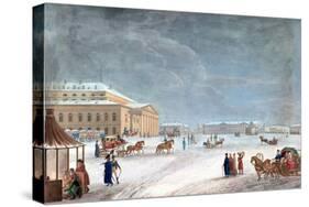 Square and the Grand Theatre at St Petersburg, 1817-John Clark-Stretched Canvas