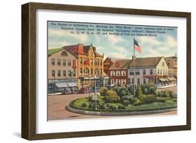 Square at Gettysburg, Pennsylvania-null-Framed Art Print