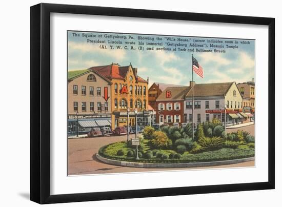 Square at Gettysburg, Pennsylvania-null-Framed Art Print