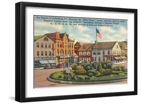 Square at Gettysburg, Pennsylvania-null-Framed Art Print