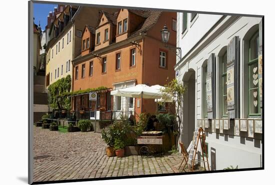 Square at the Cafe Ziegler in the Old Town of Mei§en-Uwe Steffens-Mounted Photographic Print