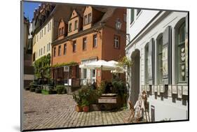 Square at the Cafe Ziegler in the Old Town of Mei§en-Uwe Steffens-Mounted Photographic Print