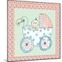 Square Card Baby in Carriage-Effie Zafiropoulou-Mounted Giclee Print