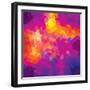 Square Composition With Geometric Shapes. Cover Background-nuraschka-Framed Art Print