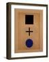 Square, Cross, Circle, 1919-1920 (Gouache Painting)-Kazimir Severinovich Malevich-Framed Giclee Print