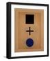 Square, Cross, Circle, 1919-1920 (Gouache Painting)-Kazimir Severinovich Malevich-Framed Giclee Print