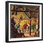 "Square Dance in the Barn,"November 1, 1947-W.W. Calvert-Framed Giclee Print