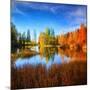 Square Fall-Philippe Sainte-Laudy-Mounted Photographic Print