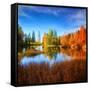 Square Fall-Philippe Sainte-Laudy-Framed Stretched Canvas