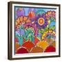 Square Flowers-Carla Bank-Framed Giclee Print