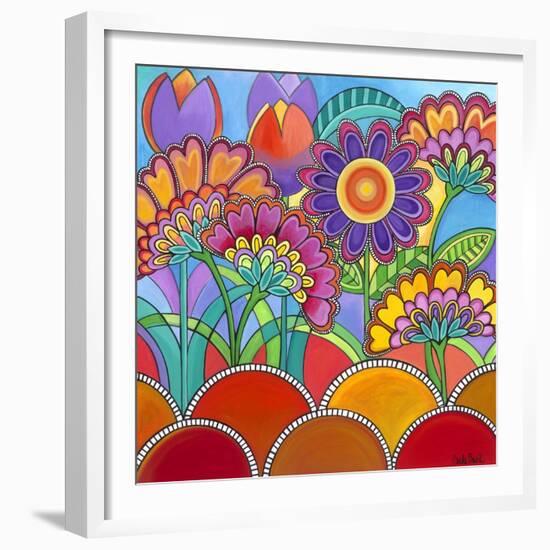 Square Flowers-Carla Bank-Framed Giclee Print