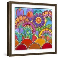 Square Flowers-Carla Bank-Framed Giclee Print