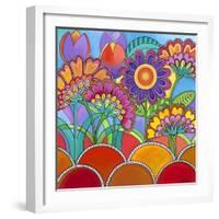 Square Flowers-Carla Bank-Framed Giclee Print