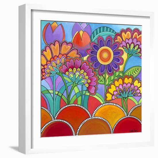 Square Flowers-Carla Bank-Framed Giclee Print