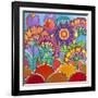 Square Flowers-Carla Bank-Framed Giclee Print