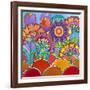 Square Flowers-Carla Bank-Framed Giclee Print