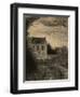 Square House; Maison Carree, C.1882-1884 (Crayon on Paper Laid down on Board)-Georges Pierre Seurat-Framed Giclee Print