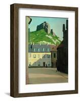 Square in Les Andelys with the Chateau Gaillard-Félix Vallotton-Framed Giclee Print