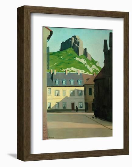 Square in Les Andelys with the Chateau Gaillard-Félix Vallotton-Framed Giclee Print