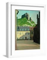 Square in Les Andelys with the Chateau Gaillard-Félix Vallotton-Framed Giclee Print