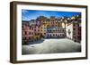 Square in Riomaggiore, Cinque Terre, Liguria, Italy-George Oze-Framed Photographic Print