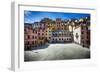 Square in Riomaggiore, Cinque Terre, Liguria, Italy-George Oze-Framed Photographic Print