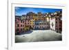 Square in Riomaggiore, Cinque Terre, Liguria, Italy-George Oze-Framed Photographic Print