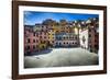 Square in Riomaggiore, Cinque Terre, Liguria, Italy-George Oze-Framed Photographic Print