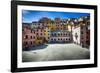 Square in Riomaggiore, Cinque Terre, Liguria, Italy-George Oze-Framed Photographic Print