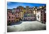 Square in Riomaggiore, Cinque Terre, Liguria, Italy-George Oze-Framed Photographic Print