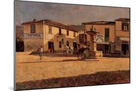 Square in Settignano-Telemaco Signorini-Mounted Art Print