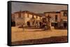 Square in Settignano-Telemaco Signorini-Framed Stretched Canvas