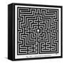 Square Maze in the Church of Saint-Omer France-null-Framed Stretched Canvas