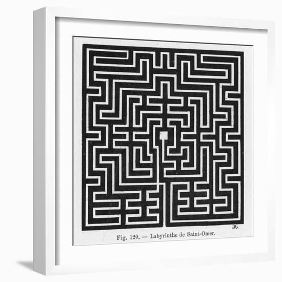 Square Maze in the Church of Saint-Omer France-null-Framed Photographic Print