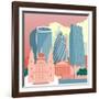 Square Mile Cityscape-Claire Huntley-Framed Giclee Print